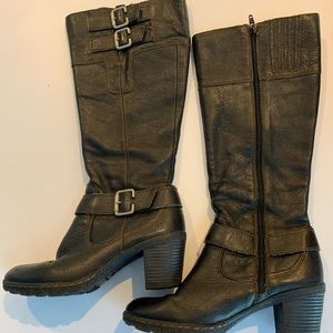 BOC Black Heeled Boots Size 7.5